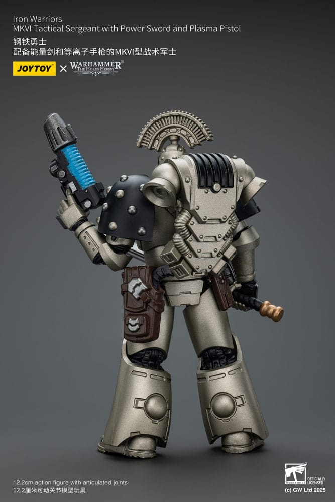 Warhammer The Horus Heresy Action Figure 1/18 lron Warriors MKVI Tactical Sergeant with Power Sword and Plasma Pistol 12 cm