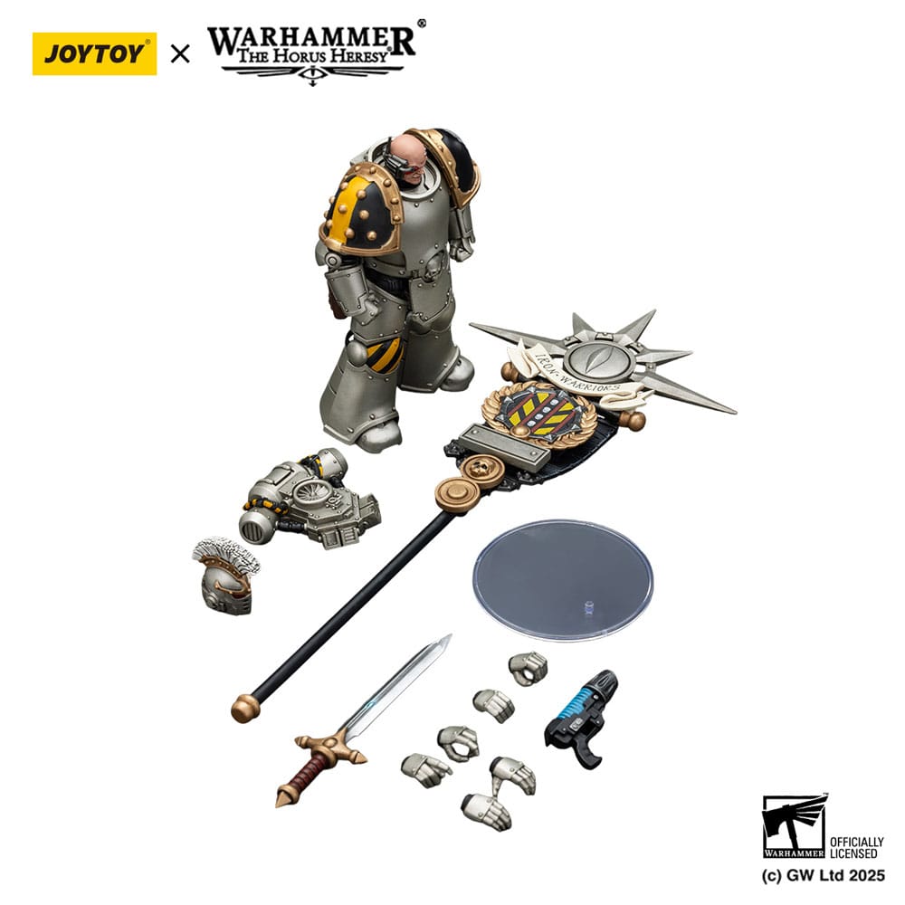 Warhammer The Horus Heresy Action Figure 1/18 Iron Warriors Command Squad Chosen with Legion Standard 12 cm