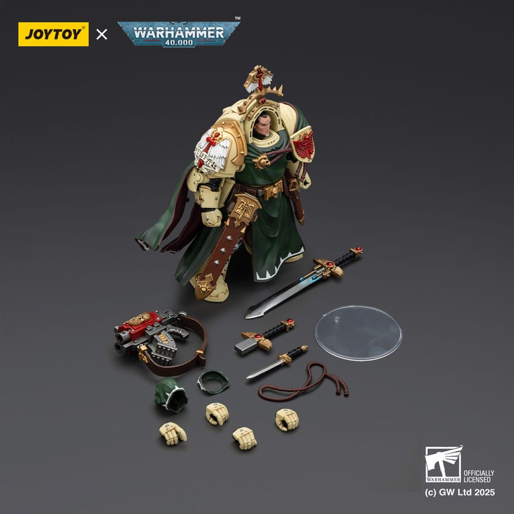 Warhammer 40,000: Dark Angels Action Figure Belial Grand Master of The Deathwing With the Sword of Silence and Storm Bolter 14 cm