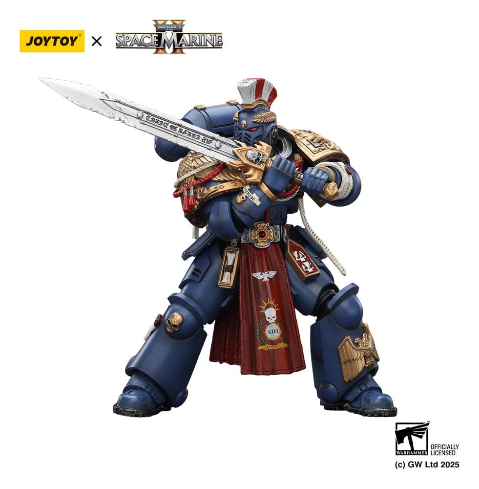 Warhammer 40,000: Space Marine 2 Action Figure Ultramarines Relic Primus Armourwith Plasma Pistol and Combat Blade 13 cm