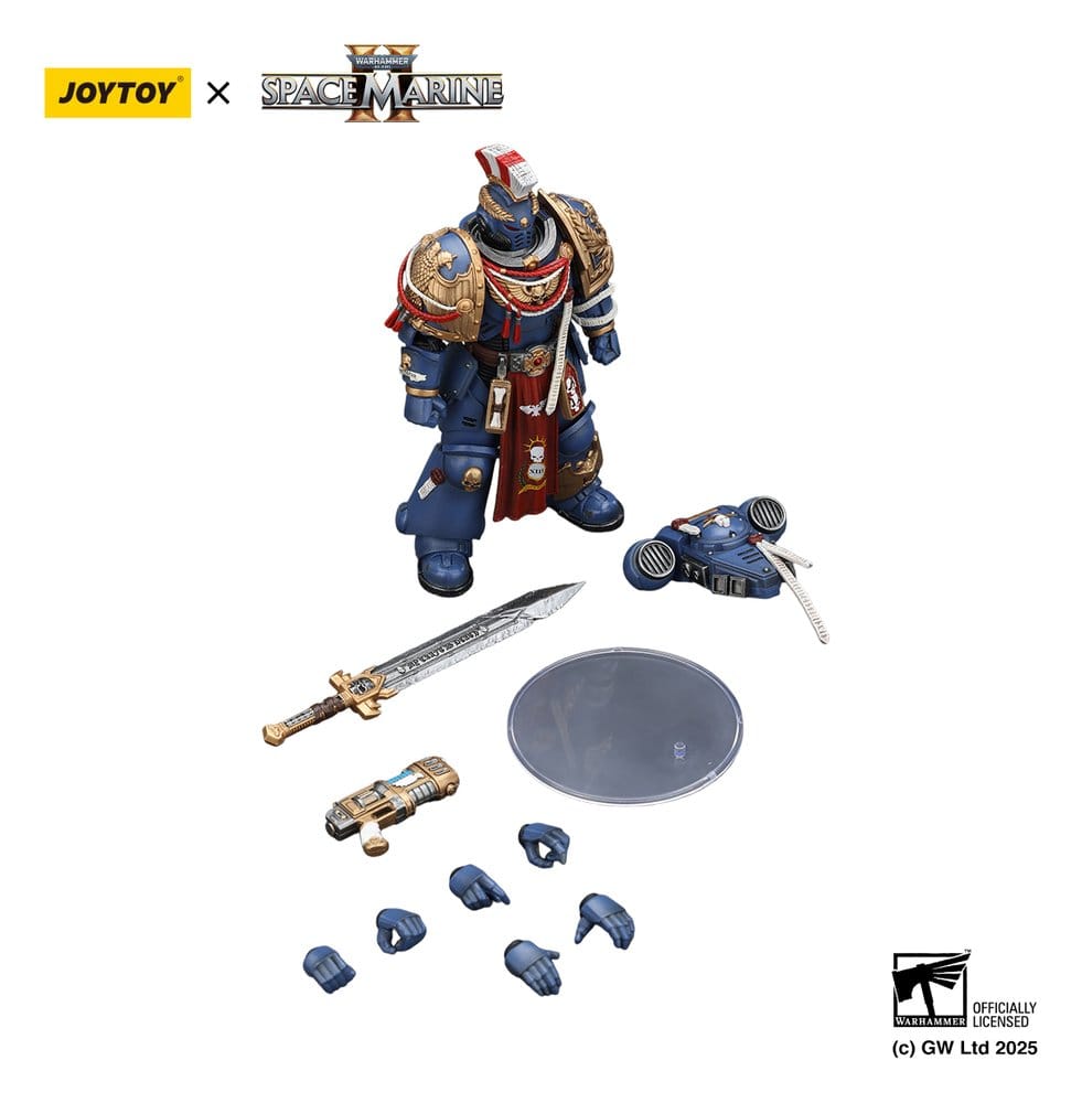 Warhammer 40,000: Space Marine 2 Action Figure Ultramarines Relic Primus Armourwith Plasma Pistol and Combat Blade 13 cm