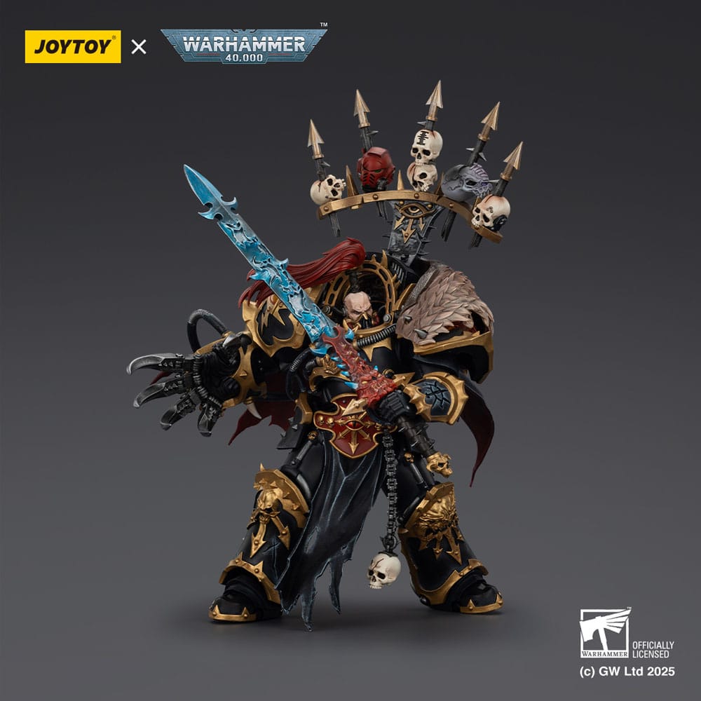 Warhammer 40,000 Action Figure  Black Legion Abaddon the Despoiler with Drach'nyen and the Talo 16 cm