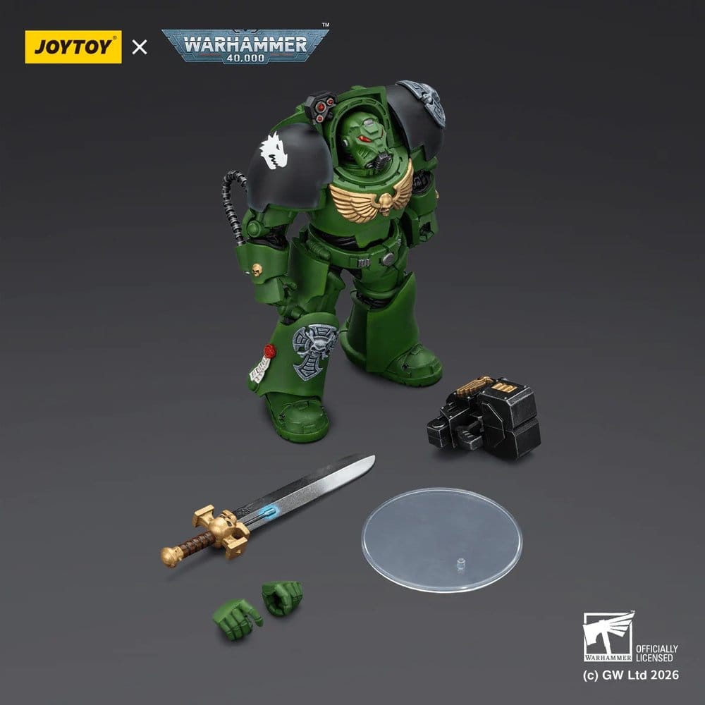 Warhammer 40,000 Action Figure Salamanders Terminator 1 with Power Sword and Storm Bolter 14 cm