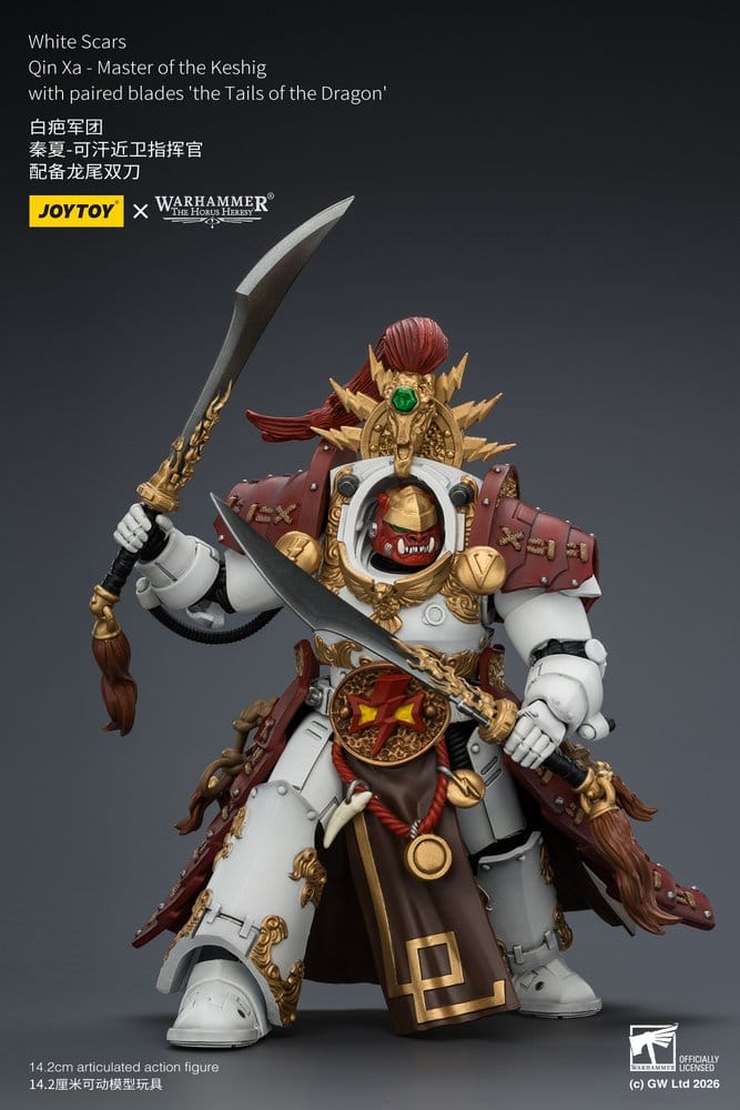 Warhammer The Horus Heresy Action Figure White Scars Qin Xa - Master of the Keshig 14 cm