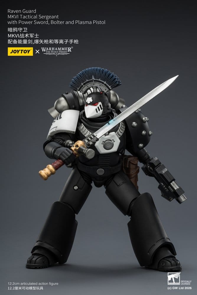 Warhammer 40,000 Action Figure Raven Guard MkVI Tactical Sergeant 12 cm