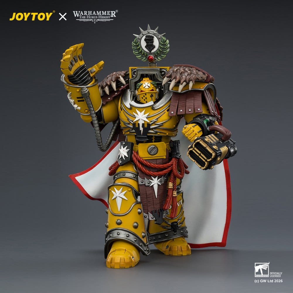 Warhammer Action Figure Imperial Fists Lord Castellan Evander Garrius, The Tyrant of Cthonia 14 cm