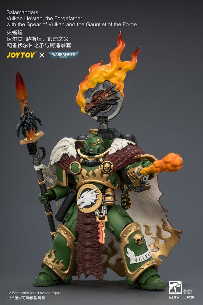 Warhammer Action Figure Salamanders Vulkan He'stan, the Forgefather 13 cm