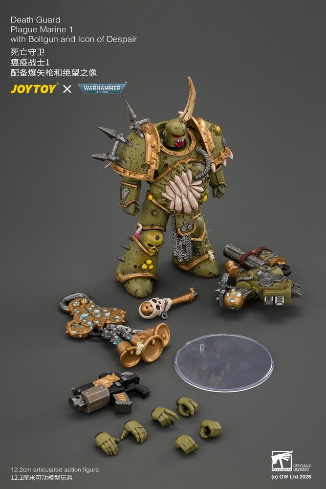 Warhammer Action Figure Death Guard Plague Marine 1 12 cm