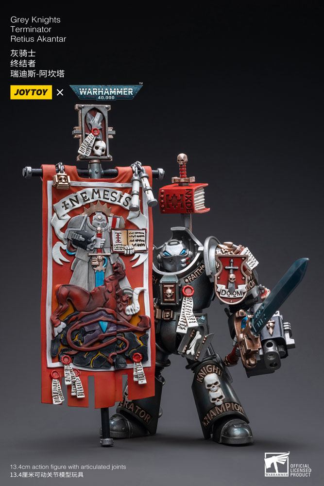 Warhammer 40k Action Figure 1/18 Gray Knights Terminator Retius Akantar 13 cm
