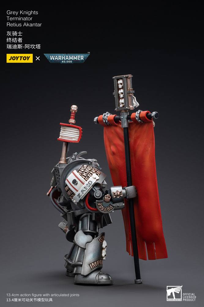 Warhammer 40k Action Figure 1/18 Gray Knights Terminator Retius Akantar 13 cm