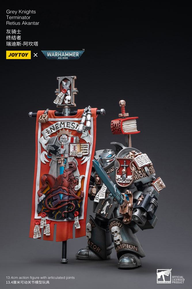 Warhammer 40k Action Figure 1/18 Gray Knights Terminator Retius Akantar 13 cm