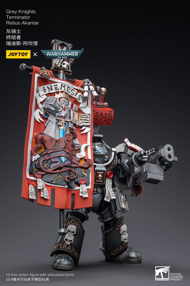 Warhammer 40k Action Figure 1/18 Gray Knights Terminator Retius Akantar 13 cm