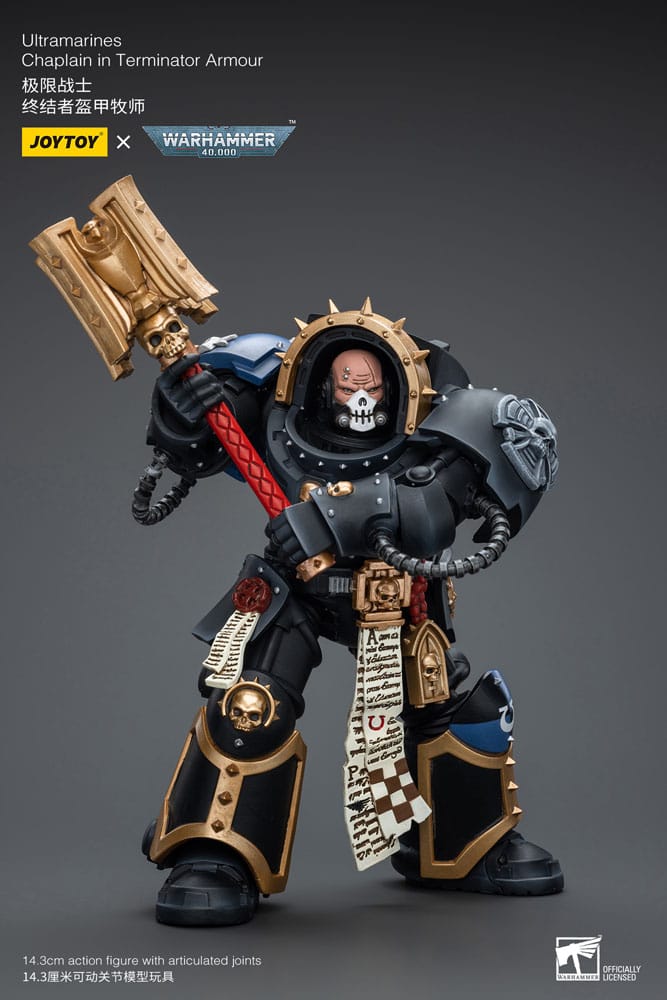 Warhammer 40k Action Figure 1/18 Ultramarines Chaplain in Terminator Armor 12 cm