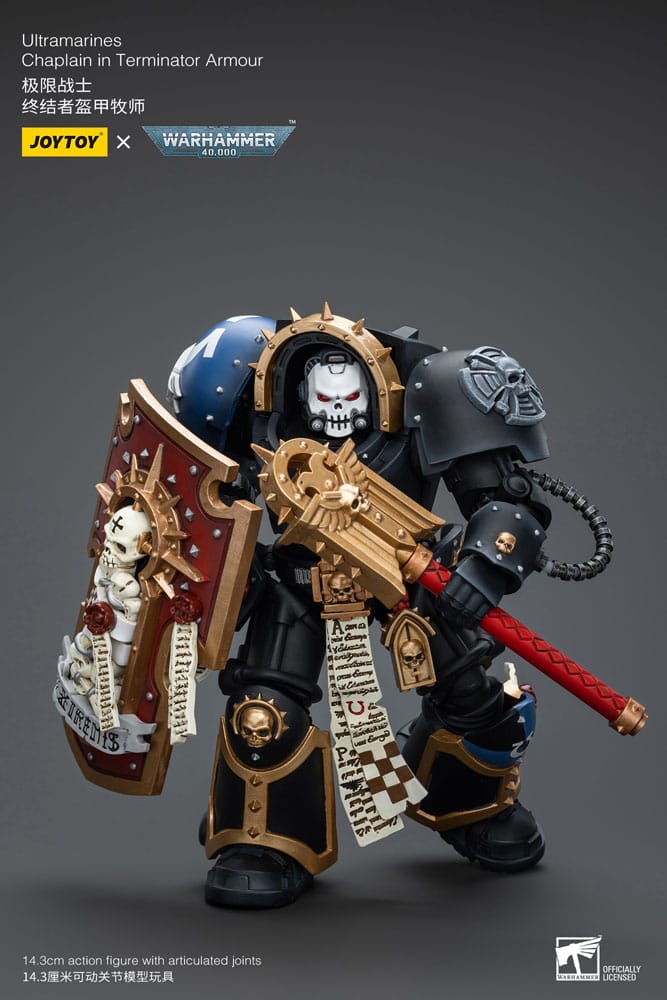 Warhammer 40k Action Figure 1/18 Ultramarines Chaplain in Terminator Armor 12 cm