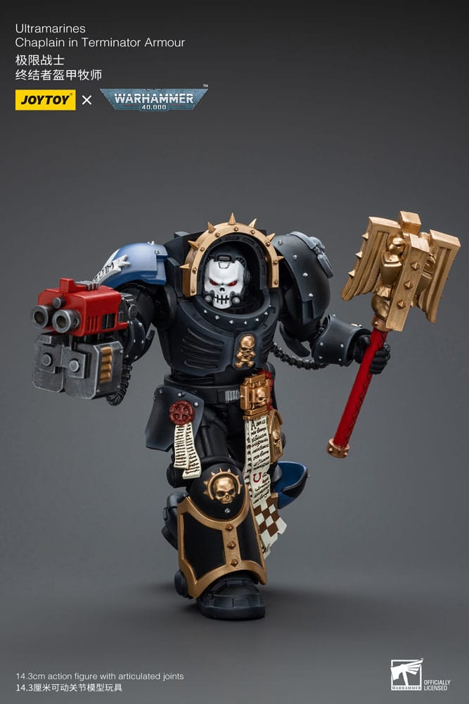 Warhammer 40k Action Figure 1/18 Ultramarines Chaplain in Terminator Armor 12 cm