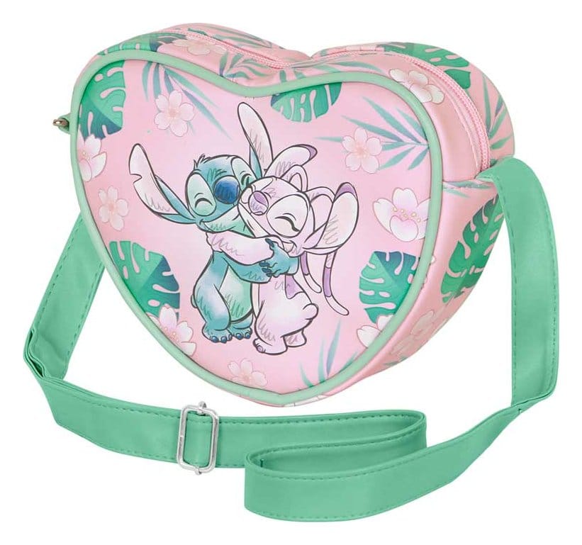 Lilo & Stitch Casual Heart Crossbody Bag Hug Pink