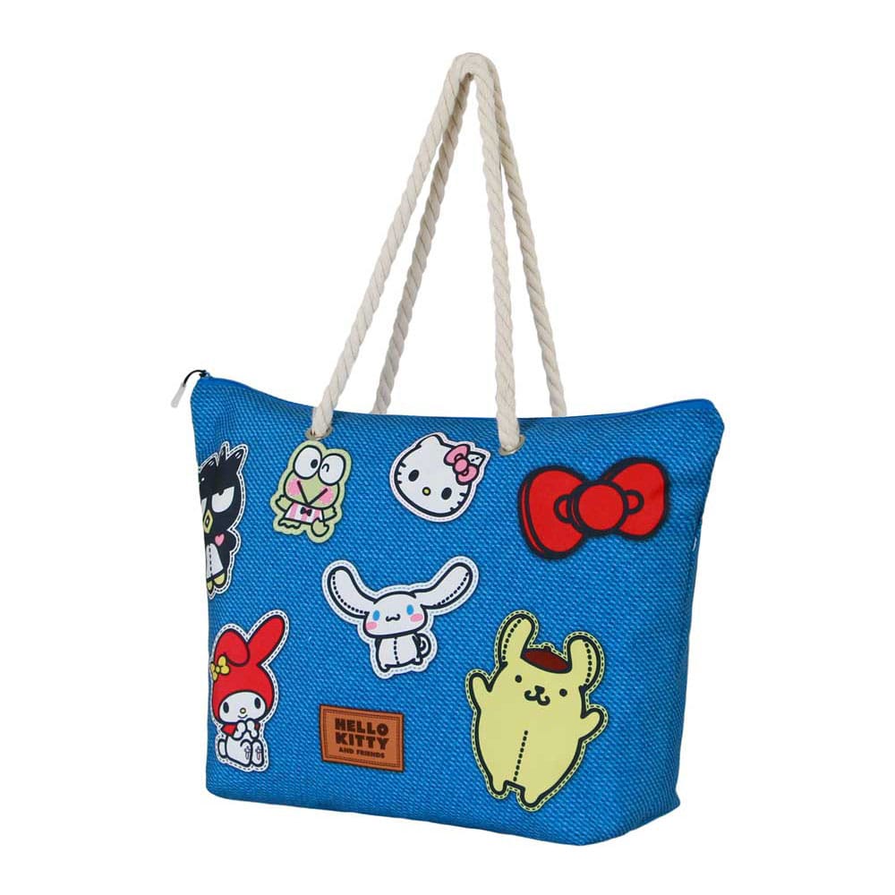 Sanrio Soleil Beach Bag Hello Kitty Stickers Blue