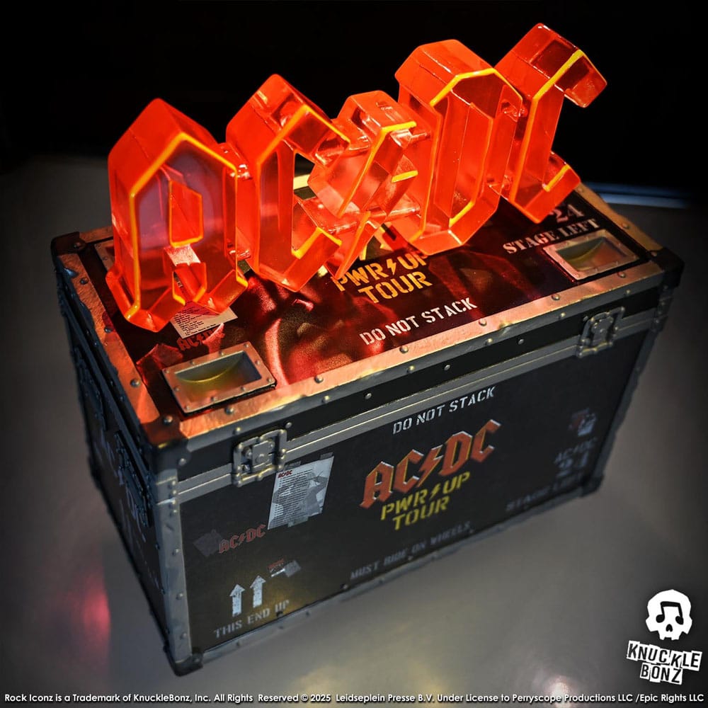 AC/DC Rock Iconz On Tour Statue PWR UP Tour Road Case