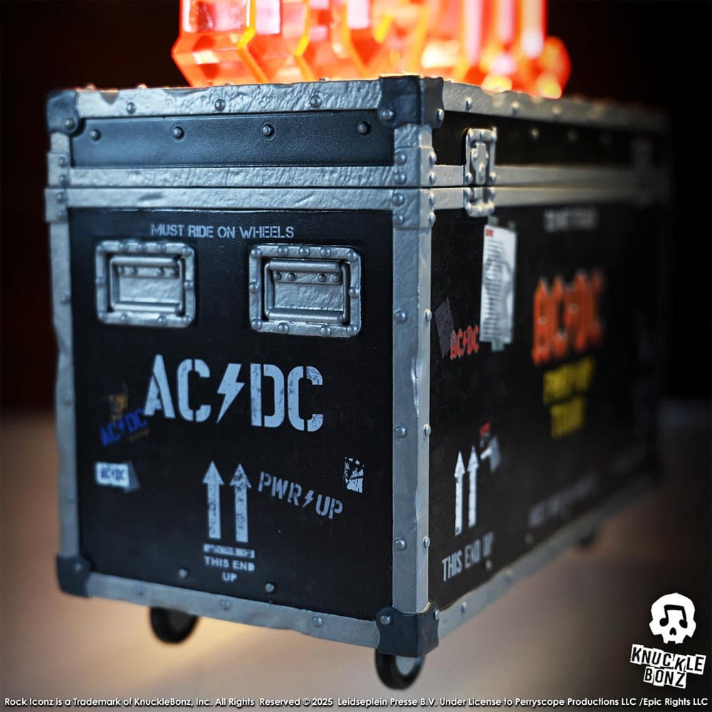 AC/DC Rock Iconz On Tour Statue PWR UP Tour Road Case