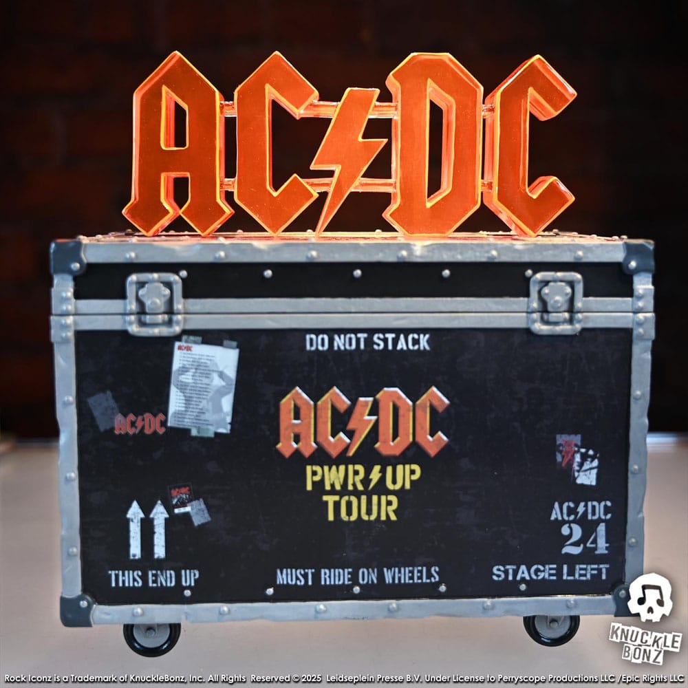 AC/DC Rock Iconz On Tour Statue PWR UP Tour Road Case