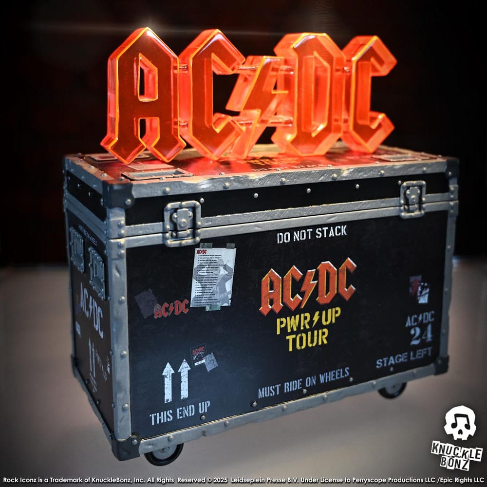 AC/DC Rock Iconz On Tour Statue PWR UP Tour Road Case