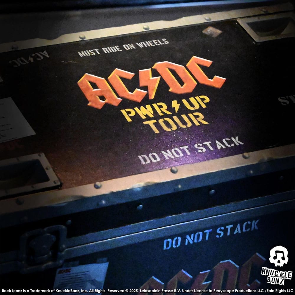 AC/DC Rock Iconz On Tour Statue PWR UP Tour Road Case