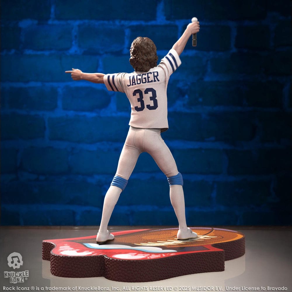 Rolling Stones Rock Iconz Statue Mick Jagger US Tour 1981 (White Jersey) 22 cm