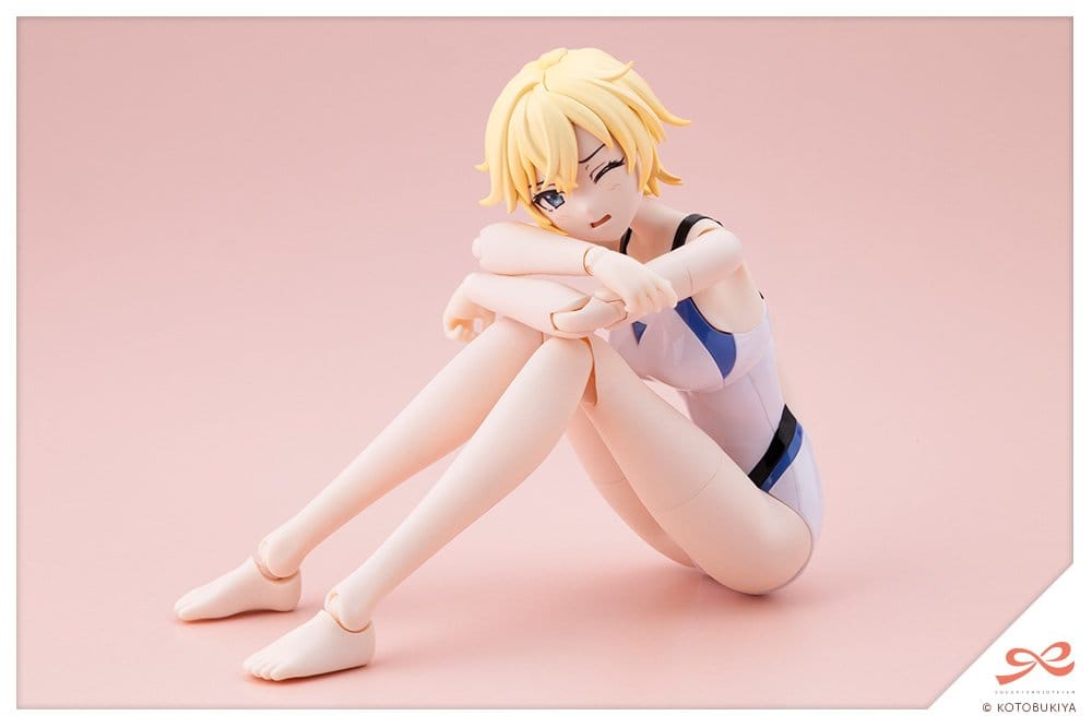 Sousaishojoteien Plastic Model 1/10 Rui Saotome Touou High School Competitive Swimsuit Dreaming Style White Dolphin 16 cm