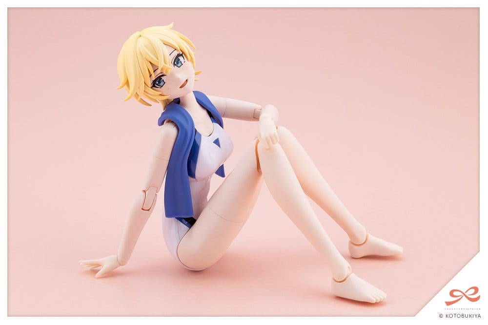 Sousaishojoteien Plastic Model 1/10 Rui Saotome Touou High School Competitive Swimsuit Dreaming Style White Dolphin 16 cm