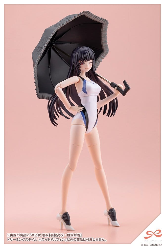 Sousaishojoteien Plastic Model 1/10 Rui Saotome Touou High School Competitive Swimsuit Dreaming Style White Dolphin 16 cm
