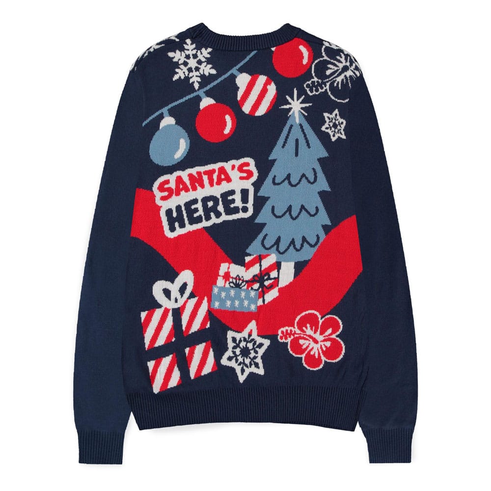 Lilo & Stitch Sweater Stitch Santa (Christmas Jumper) Size M
