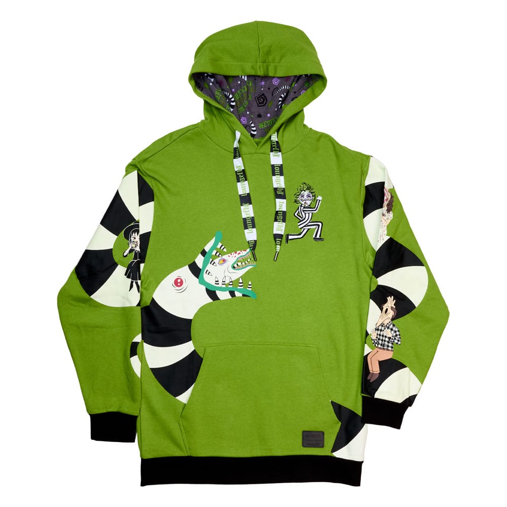 Beetlejuice by Loungefly Hoodie Sweater Unisex Glow in the Dark Size L