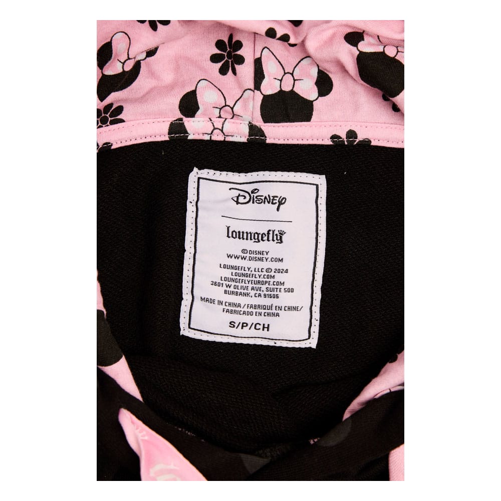 Disney by Loungefly Hoodie Sweater Unisex Minnie Rocks the Dots Florals Size S