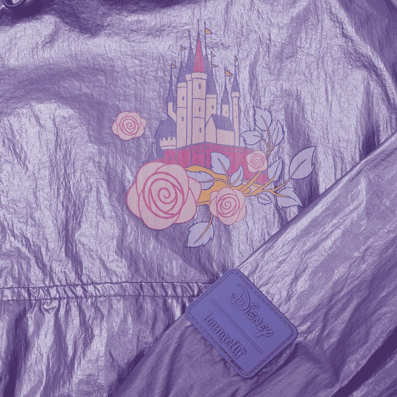 Disney by Loungefly Windbreaker Jacket Princess Aurora & Prince Phillip Size XL