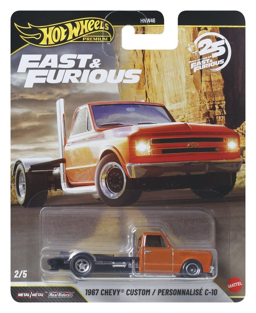 Fast & Furious Hot Wheels Premium Die-Cast Vehicles 1/64 979P Assortment (10)