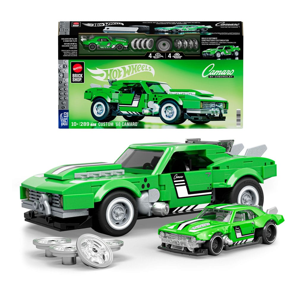 Mattel Brick Shop Hot Wheels Speed Series Building Set 1/32 Custom '68 Camaro