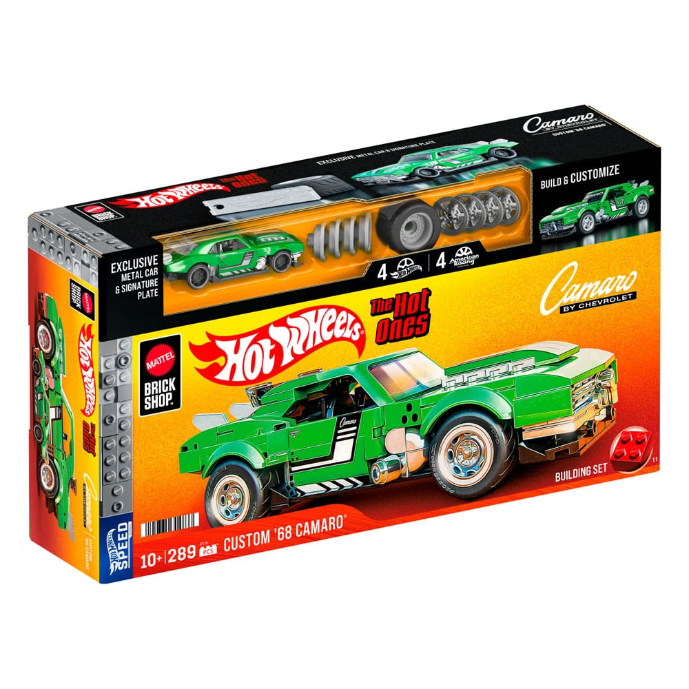 Mattel Brick Shop Hot Wheels Speed Series Building Set 1/32 Custom '68 Camaro