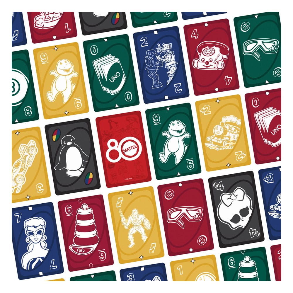 Mattel 80th Anniversary UNO Card Game Ruby Red