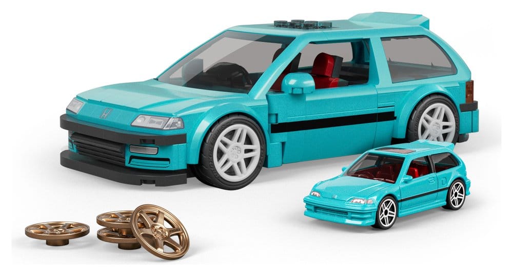 Hot Wheels Speed Series Mattel Brick Shop Building Set 1/32 Custom '90 Honda Civic EF