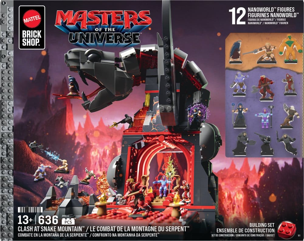 Masters of the Universe Mattel Brick Shop Construction Set Snake Mountain