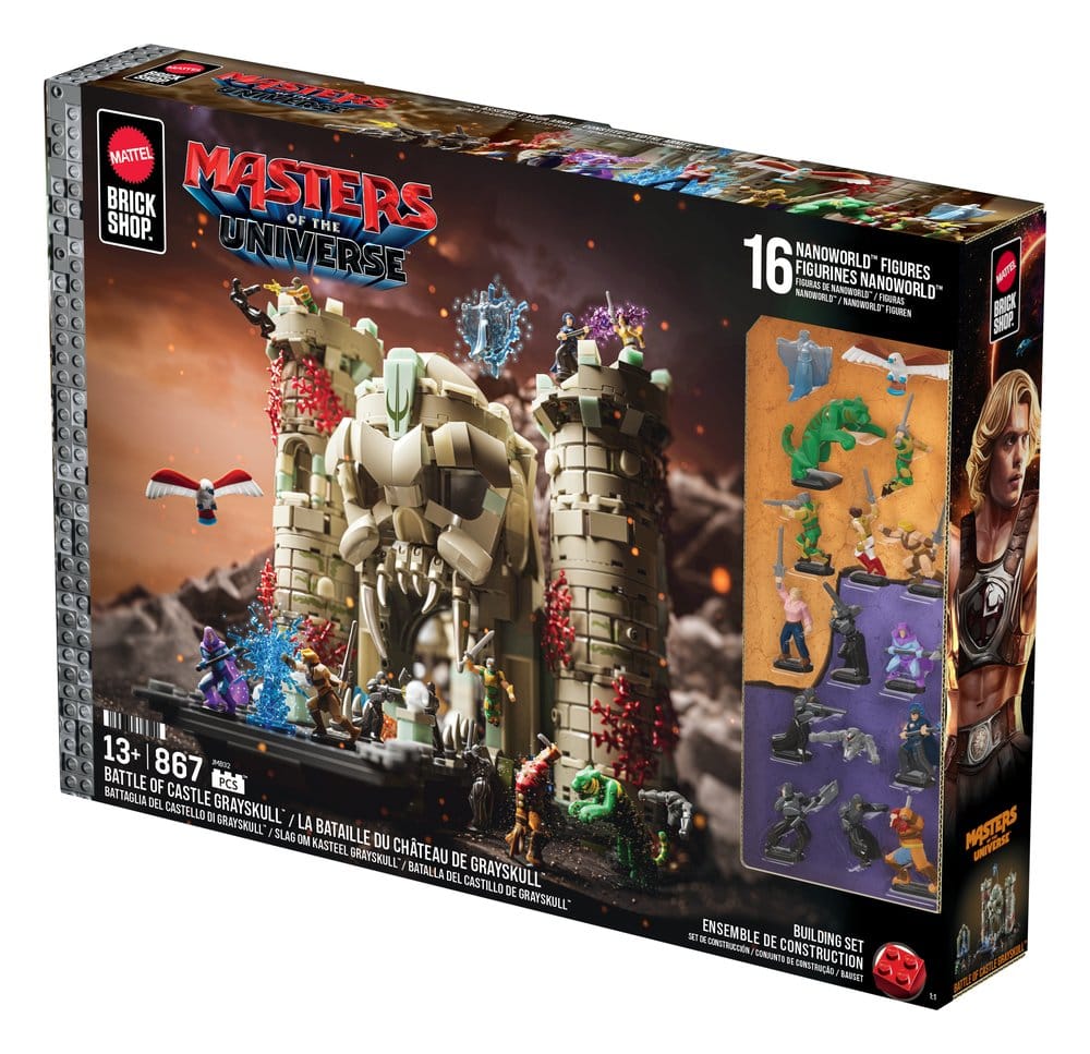 Masters of the Universe Mattel Brick Shop Construction Set Castle Grayskull