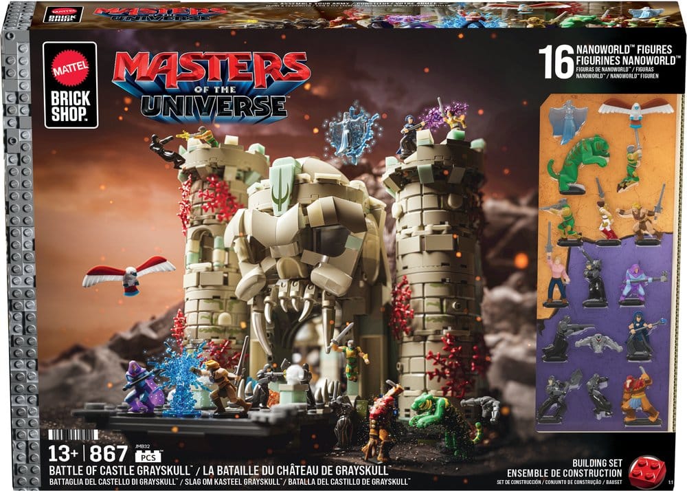 Masters of the Universe Mattel Brick Shop Construction Set Castle Grayskull