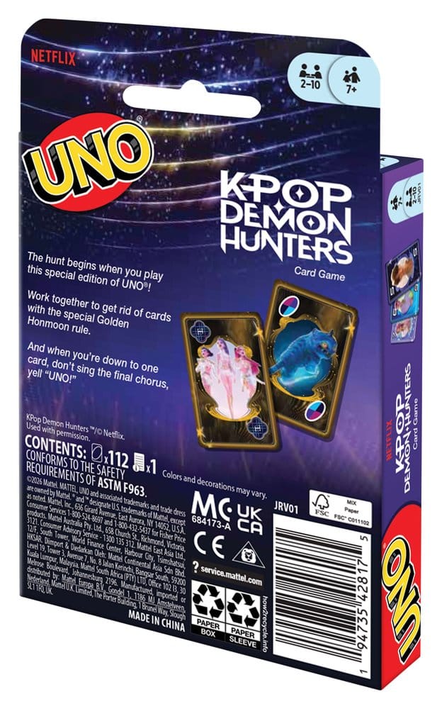 KPop Demon Hunters UNO Card Game