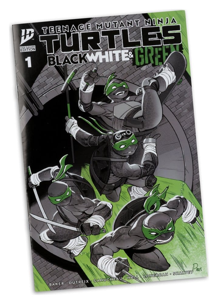 Teenage Mutant Ninja Turtles Page Punchers Action Figure Donatello (Black White & Green) (Red Platinum Edition) 13 cm