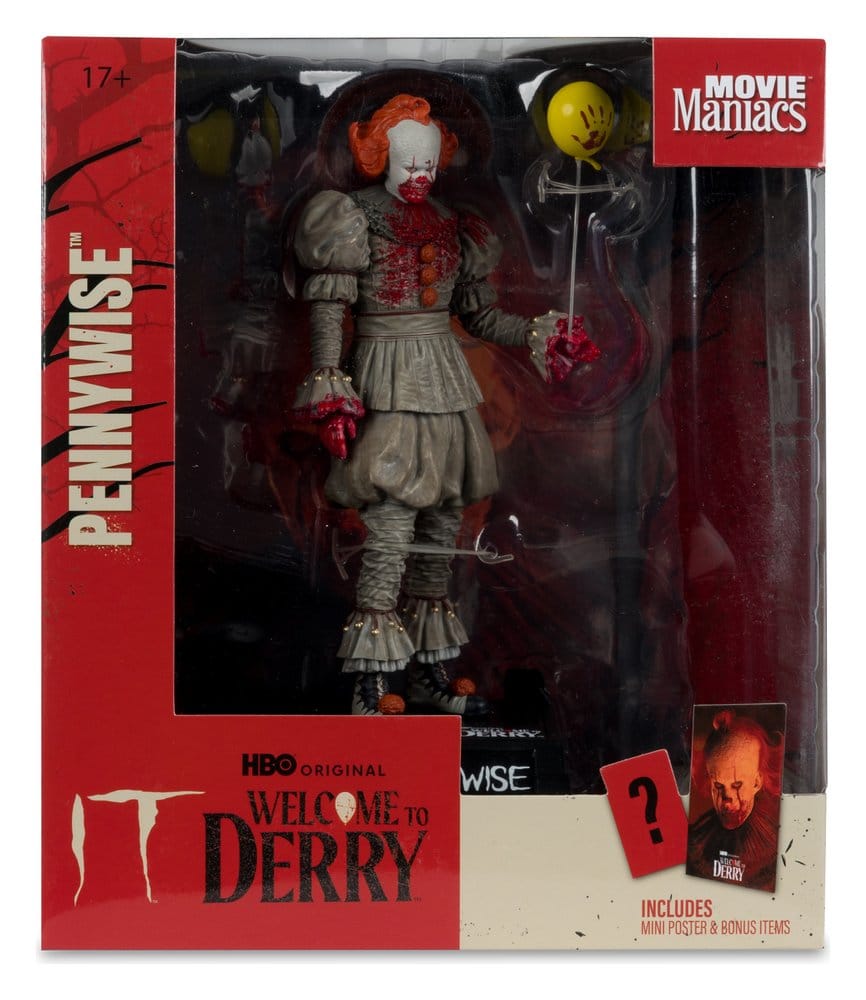 It Welcome to Derry Movie Maniacs Figure Pennywise (Bloody) 16 cm