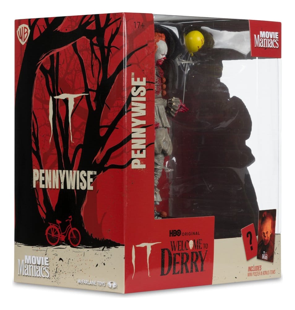 It Welcome to Derry Movie Maniacs Figure Pennywise (Bloody) 16 cm