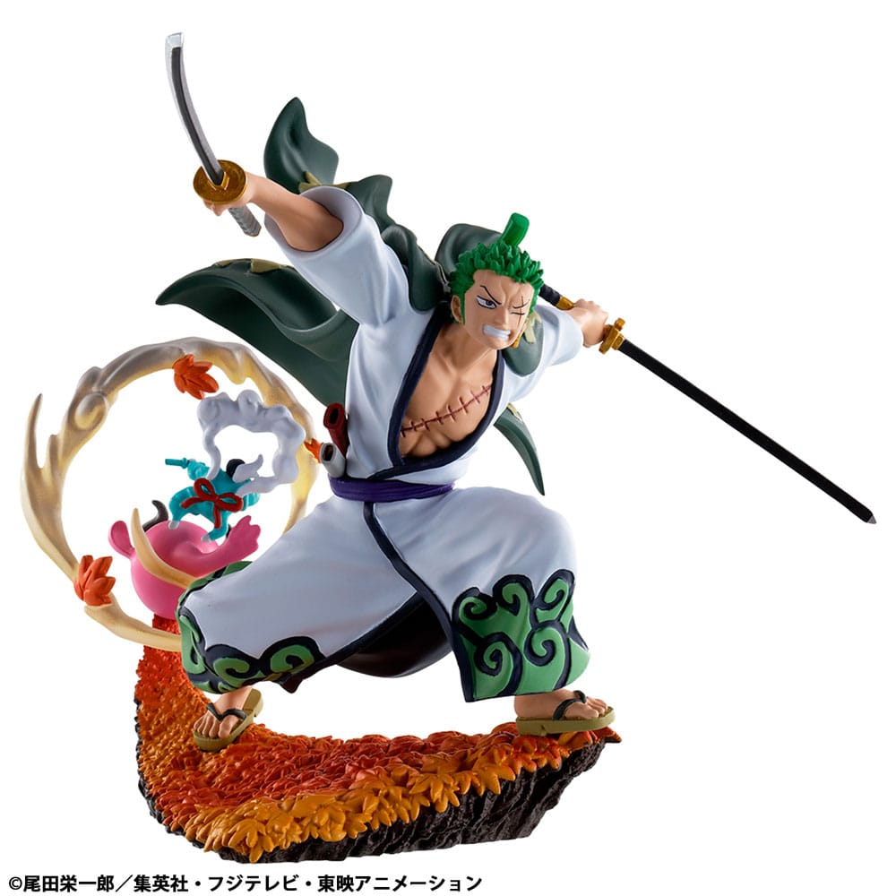One Piece Petitrama PVC Mini Statue Logbox Re Birth Wano Country Vol. 1 Set 9 cm
