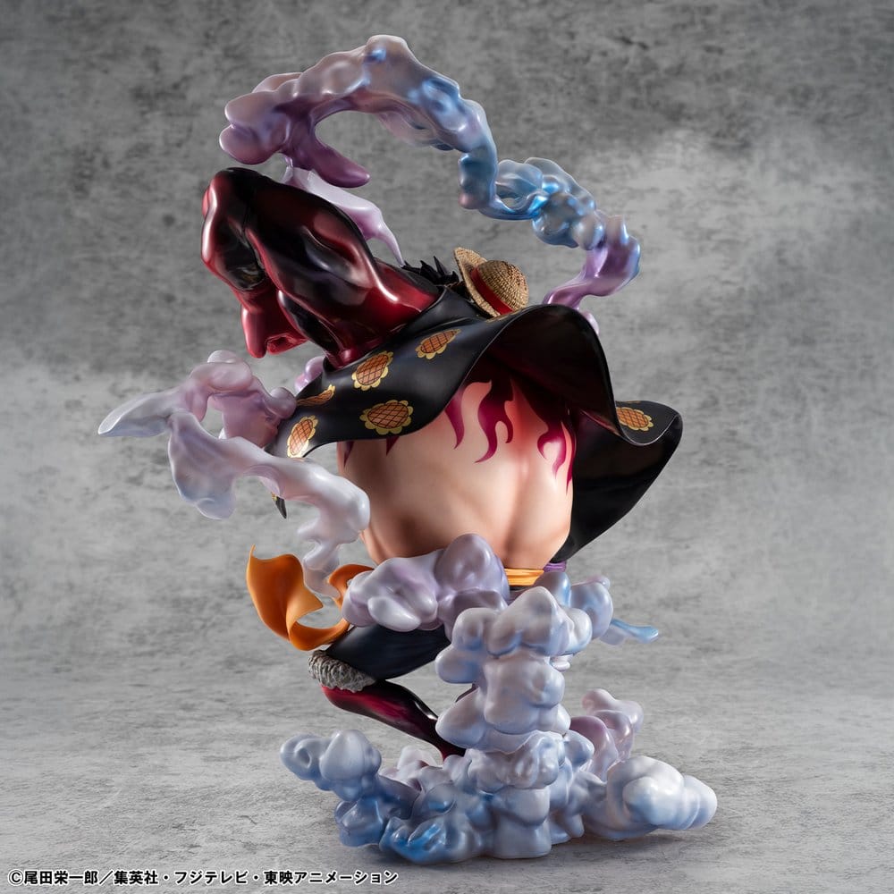 One Piece Portrait.Of.Pirates SA-Maximum PVC Figure Monkey D. Luffy Gear 4 Bounce-Man 10th Limited Ver. 30 cm