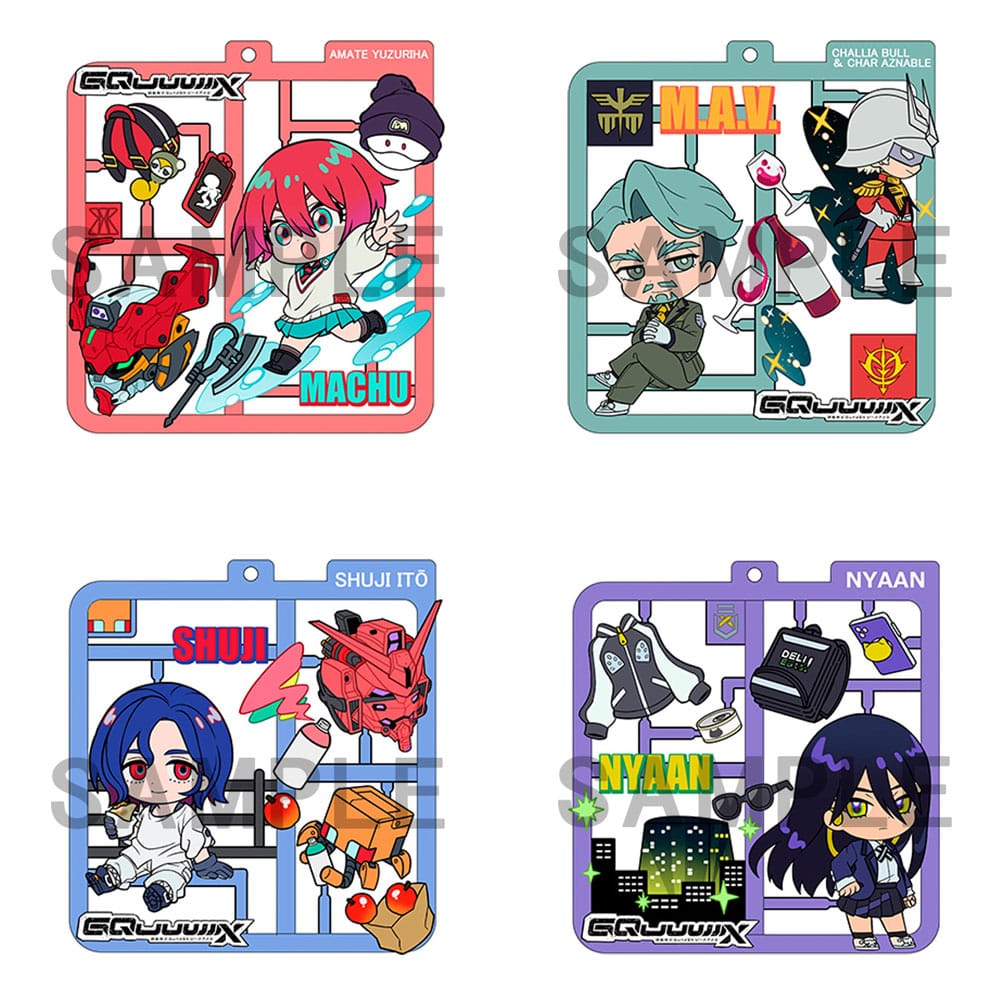 Mobile Suit Gundam GQuuuuuuX Plat Collection Keychain Assortment (4)