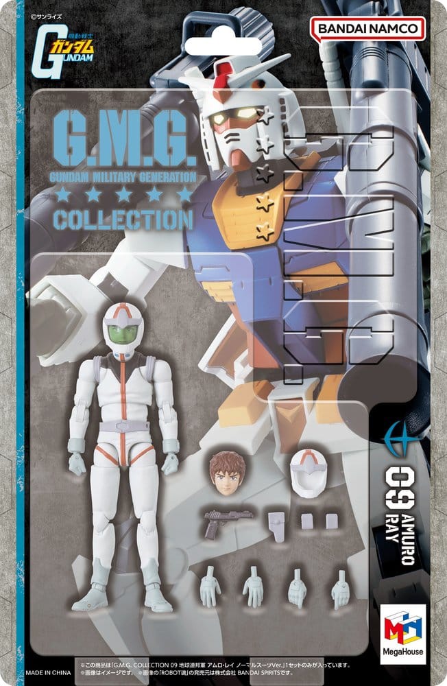 Mobile Suit Gundam G.M.G. Collection 09 Action Figure Earth Federation Amuro Ray Normal Suit Ver. 10 cm